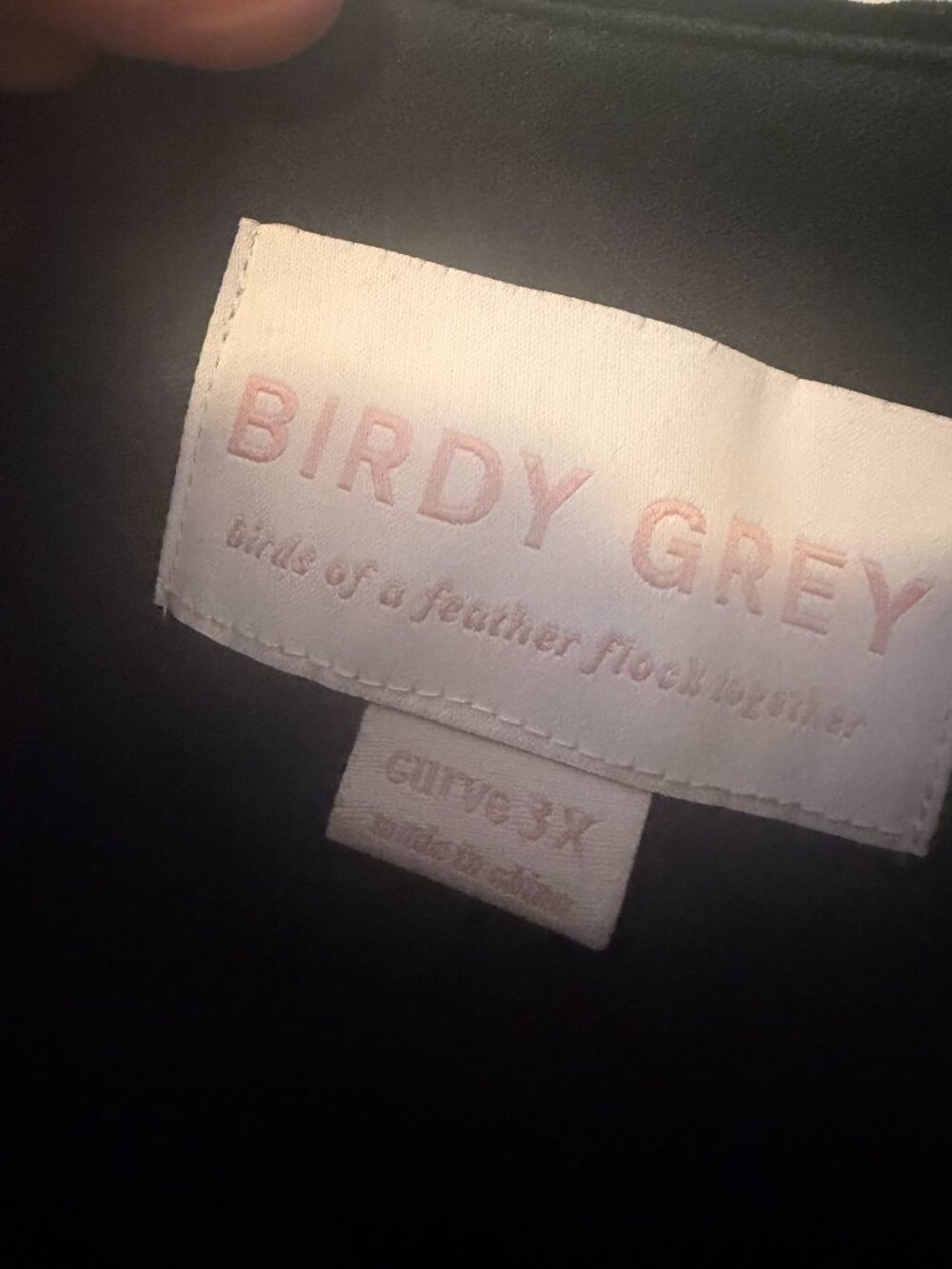 Birdy Grey Grace Black Chiffon Bridesmaid Dress - 3X - Picture 8 of 10